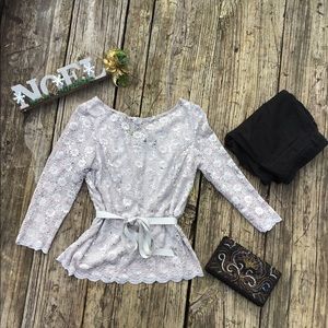 Beautiful Sliver Glittery Top